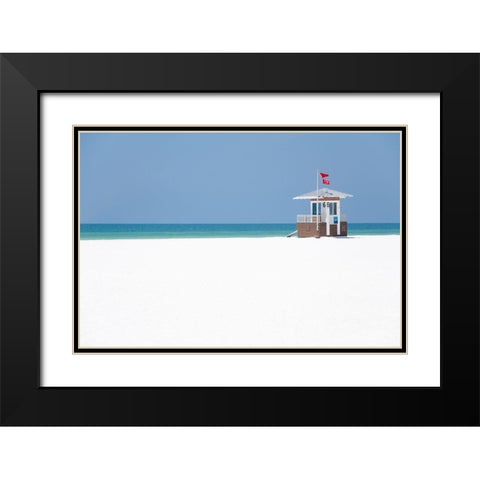 Coastal Hut II Black Modern Wood Framed Art Print with Double Matting by DeNardo, Laura