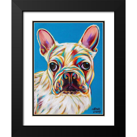 Nosey Dog III Black Modern Wood Framed Art Print with Double Matting by Vitaletti, Carolee