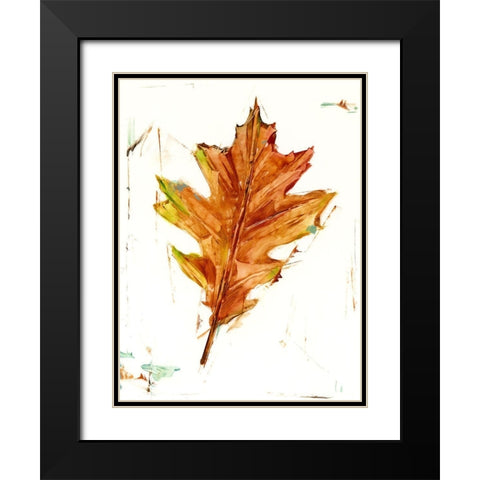 Autumn Leaf Study II Black Modern Wood Framed Art Print with Double Matting by Harper, Ethan