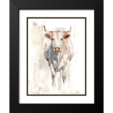 Sunlit Cows II Black Modern Wood Framed Art Print with Double Matting by Harper, Ethan