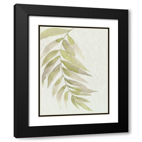 Whispering Palm II Black Modern Wood Framed Art Print with Double Matting by Goldberger, Jennifer