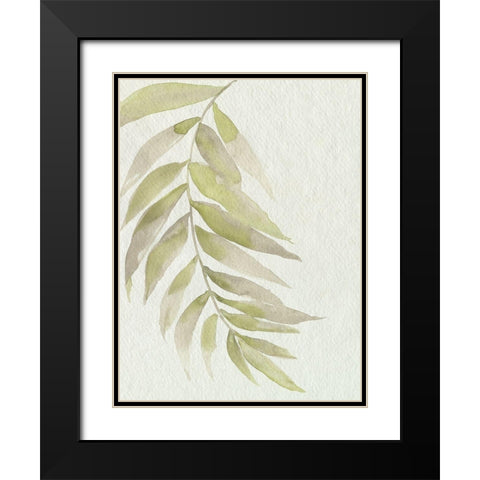 Whispering Palm II Black Modern Wood Framed Art Print with Double Matting by Goldberger, Jennifer