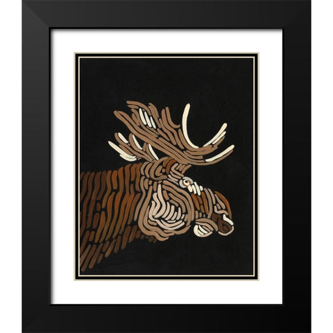 Forest Dweller I Black Modern Wood Framed Art Print with Double Matting by Moore, Regina