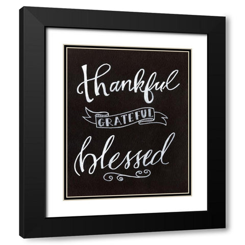 Inspired By II Black Modern Wood Framed Art Print with Double Matting by Moore, Regina
