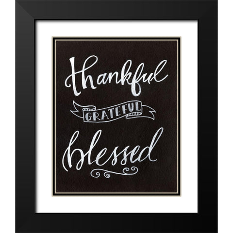 Inspired By II Black Modern Wood Framed Art Print with Double Matting by Moore, Regina