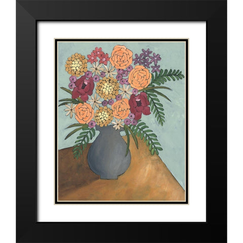 Table Arrangement II Black Modern Wood Framed Art Print with Double Matting by Moore, Regina