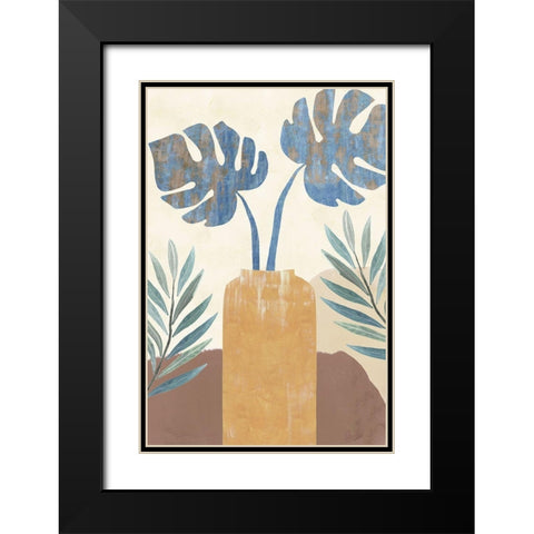 Indigo Yellow Still Life II Black Modern Wood Framed Art Print with Double Matting by Kouta, Flora