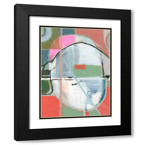 Collage I Black Modern Wood Framed Art Print with Double Matting by Cartissi