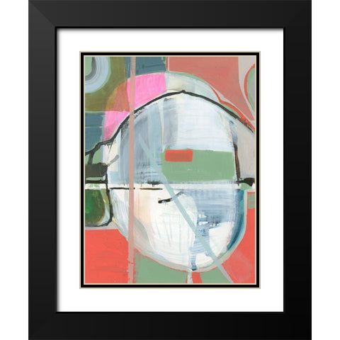 Collage I Black Modern Wood Framed Art Print with Double Matting by Cartissi