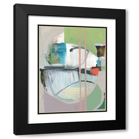 Collage III Black Modern Wood Framed Art Print with Double Matting by Cartissi