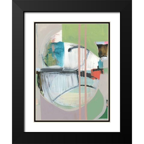 Collage III Black Modern Wood Framed Art Print with Double Matting by Cartissi