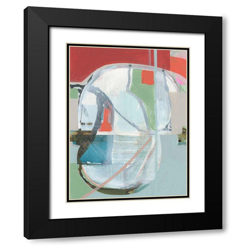 Collage IV Black Modern Wood Framed Art Print with Double Matting by Cartissi