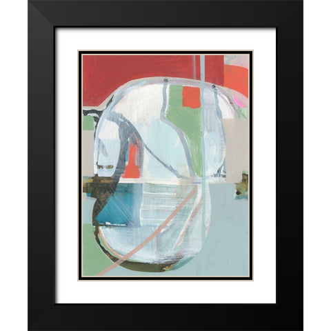 Collage IV Black Modern Wood Framed Art Print with Double Matting by Cartissi