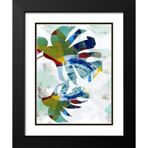 Monstera III Black Modern Wood Framed Art Print with Double Matting by Cartissi