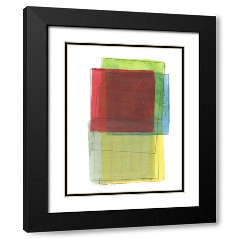 Graphene I Black Modern Wood Framed Art Print with Double Matting by Cartissi