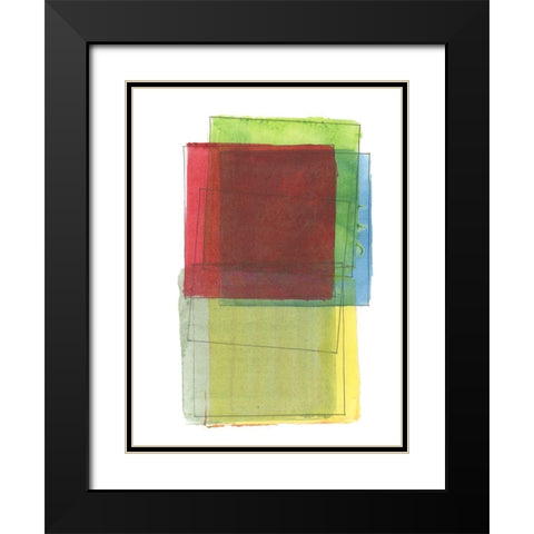 Graphene I Black Modern Wood Framed Art Print with Double Matting by Cartissi