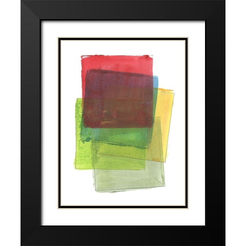 Graphene II Black Modern Wood Framed Art Print with Double Matting by Cartissi