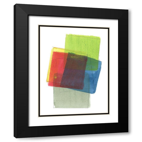 Graphene III Black Modern Wood Framed Art Print with Double Matting by Cartissi