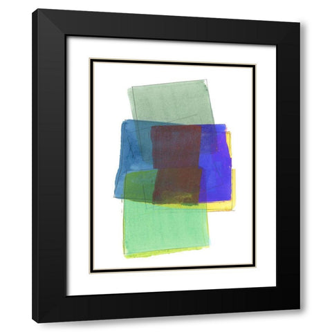 Graphene IV Black Modern Wood Framed Art Print with Double Matting by Cartissi
