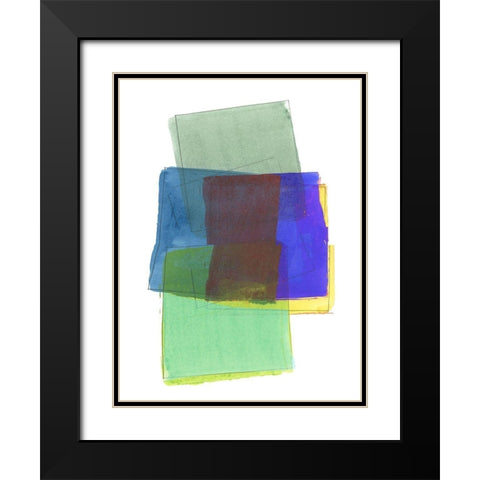 Graphene IV Black Modern Wood Framed Art Print with Double Matting by Cartissi