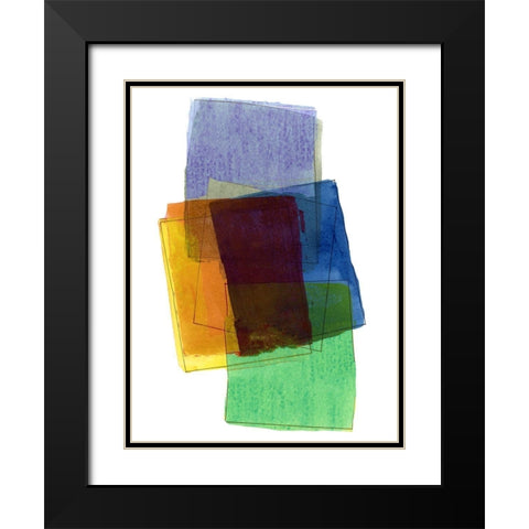 Graphene V Black Modern Wood Framed Art Print with Double Matting by Cartissi