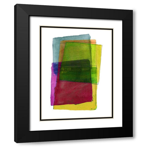 Graphene VIII Black Modern Wood Framed Art Print with Double Matting by Cartissi