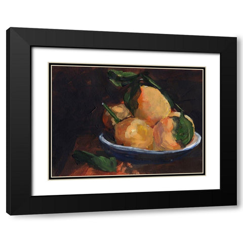 Fruit Plate I Black Modern Wood Framed Art Print with Double Matting by Parker, Jennifer Paxton