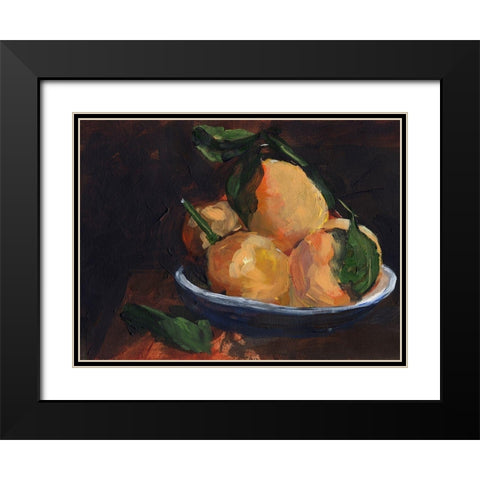 Fruit Plate I Black Modern Wood Framed Art Print with Double Matting by Parker, Jennifer Paxton