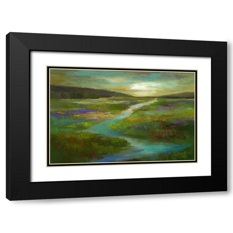 Wetlands in Autumn Black Modern Wood Framed Art Print with Double Matting by Finch, Sheila