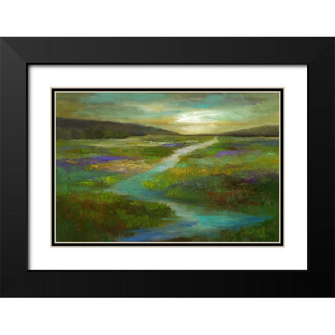Wetlands in Autumn Black Modern Wood Framed Art Print with Double Matting by Finch, Sheila