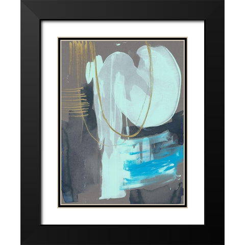 Swivel II Black Modern Wood Framed Art Print with Double Matting by Goldberger, Jennifer