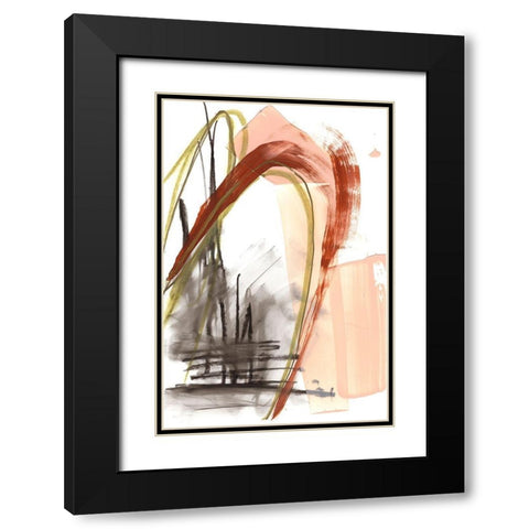 Scraped I Black Modern Wood Framed Art Print with Double Matting by Goldberger, Jennifer