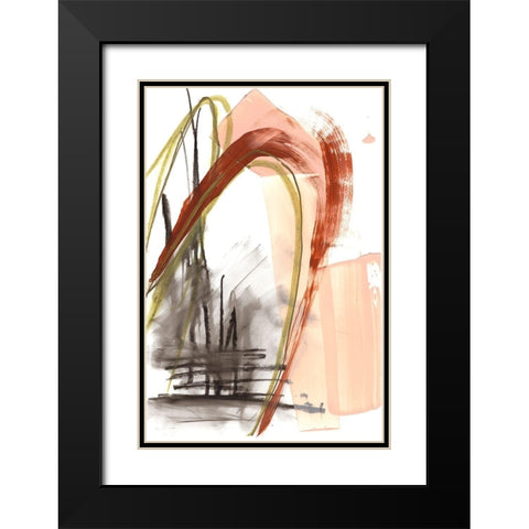 Scraped I Black Modern Wood Framed Art Print with Double Matting by Goldberger, Jennifer