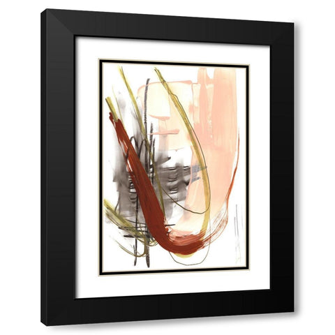 Scraped II Black Modern Wood Framed Art Print with Double Matting by Goldberger, Jennifer