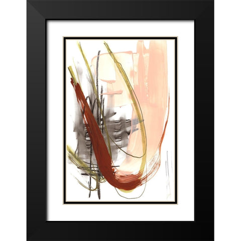 Scraped II Black Modern Wood Framed Art Print with Double Matting by Goldberger, Jennifer