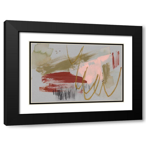 Scribbles and Paint I Black Modern Wood Framed Art Print with Double Matting by Goldberger, Jennifer