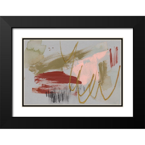 Scribbles and Paint I Black Modern Wood Framed Art Print with Double Matting by Goldberger, Jennifer