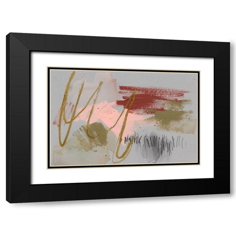 Scribbles and Paint II Black Modern Wood Framed Art Print with Double Matting by Goldberger, Jennifer