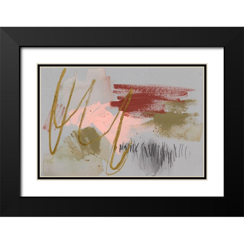 Scribbles and Paint II Black Modern Wood Framed Art Print with Double Matting by Goldberger, Jennifer