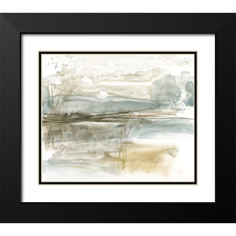 Stark Neutral Landscape I Black Modern Wood Framed Art Print with Double Matting by Goldberger, Jennifer