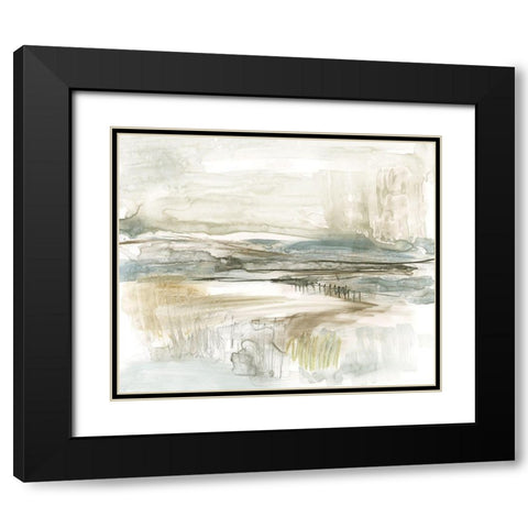 Stark Neutral Landscape II Black Modern Wood Framed Art Print with Double Matting by Goldberger, Jennifer