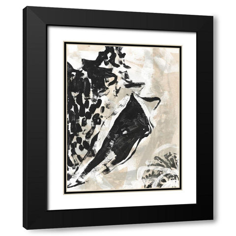 Sea Scumble III Black Modern Wood Framed Art Print with Double Matting by Vess, June Erica