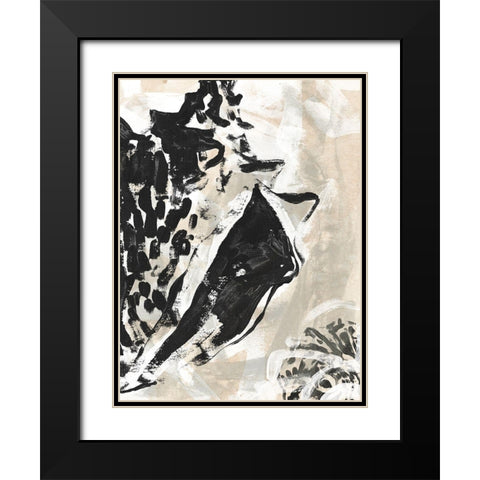 Sea Scumble III Black Modern Wood Framed Art Print with Double Matting by Vess, June Erica