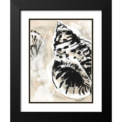 Sea Scumble IV Black Modern Wood Framed Art Print with Double Matting by Vess, June Erica