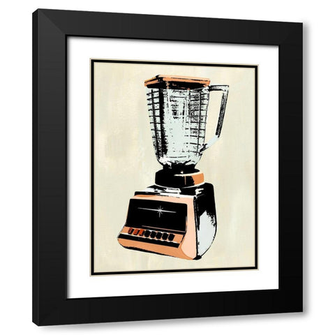 Retro Kitchen Appliance I Black Modern Wood Framed Art Print with Double Matting by Warren, Annie