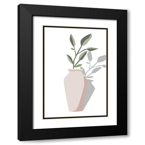 Vase and Stem IV Black Modern Wood Framed Art Print with Double Matting by Wang, Melissa