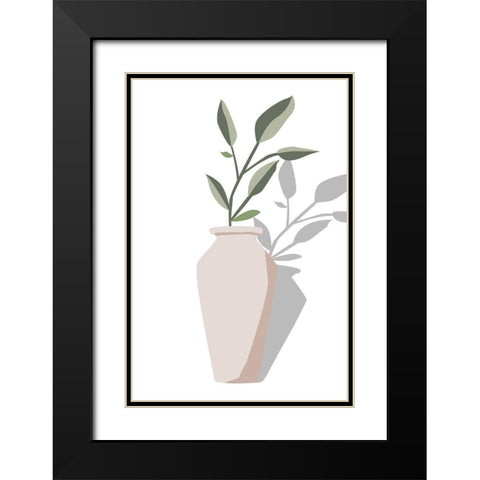Vase and Stem IV Black Modern Wood Framed Art Print with Double Matting by Wang, Melissa