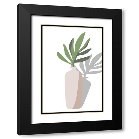 Vase and Stem VI Black Modern Wood Framed Art Print with Double Matting by Wang, Melissa