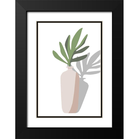 Vase and Stem VI Black Modern Wood Framed Art Print with Double Matting by Wang, Melissa