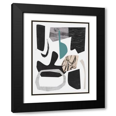 Underground Shapes I Black Modern Wood Framed Art Print with Double Matting by Wang, Melissa